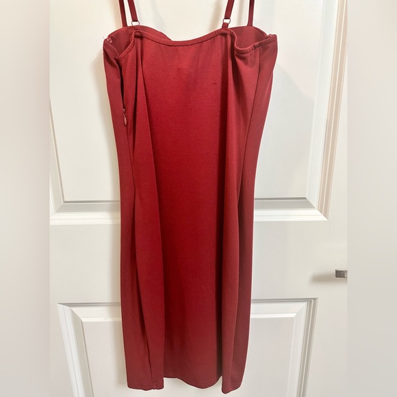 Lulus Kitty Rust Red Bustier Bodycon Dress - Picture 2 of 5